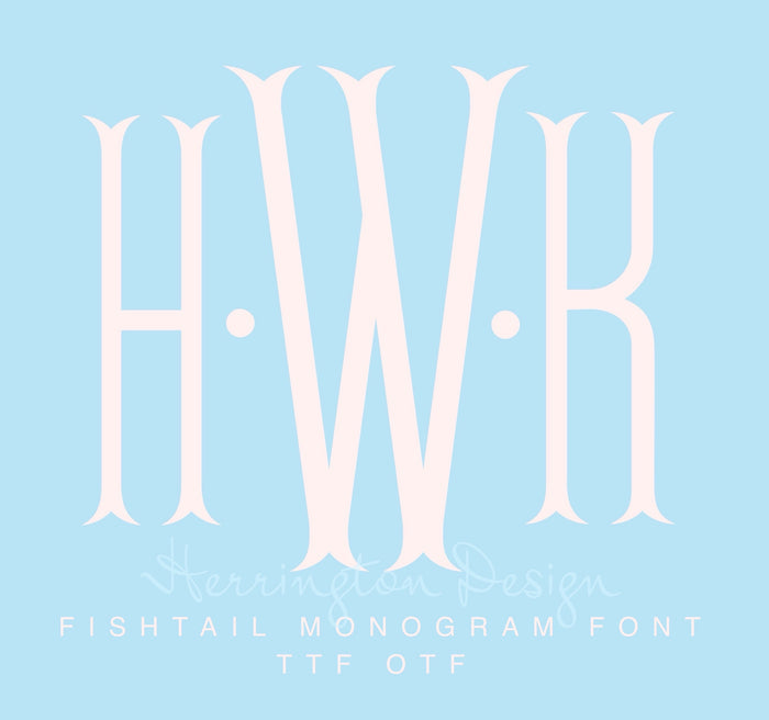 Fishtail Monogram Desktop Font