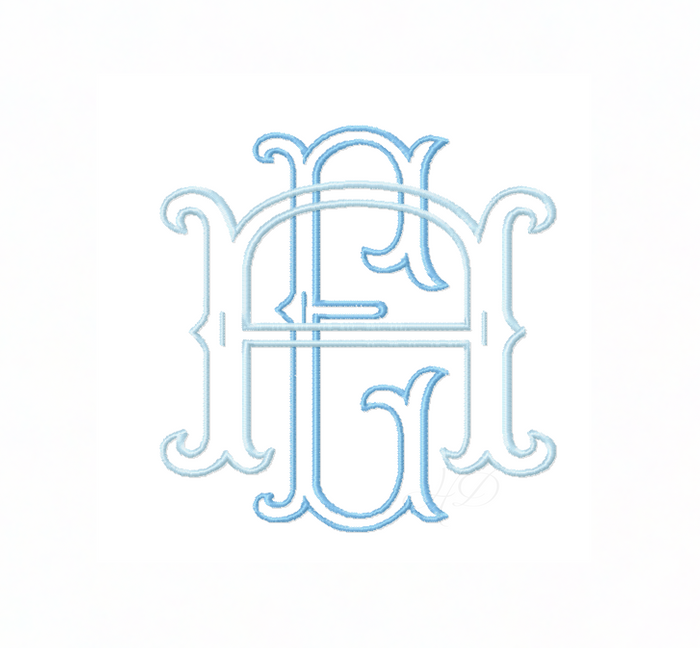 Fishtail Outline Satin Stitch Embroidery Font Package 5x7 6x10