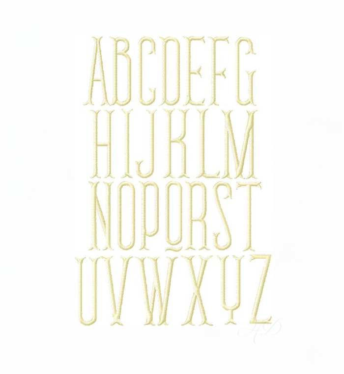 Fishtail Satin Embroidery Font 4x4