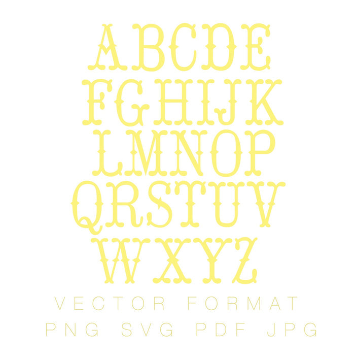 Fishtail Western Vector Font