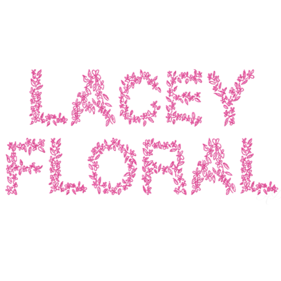 Floral Monogram Embroidery Font in different sizes