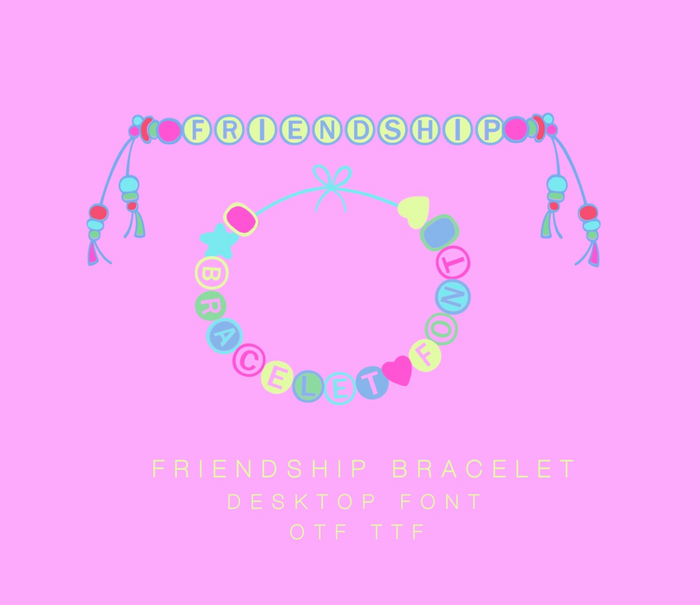 Friendship Bracelet Package Desktop Font