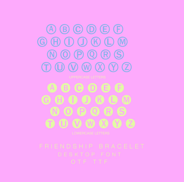 Friendship Bracelet Package Desktop Font