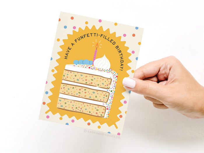 Funfetti-filled Birthday Greeting Card - Onderkast Studio