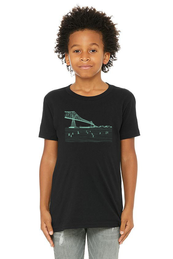 Gateway to the Sea Black Youth & Toddler T-shirt