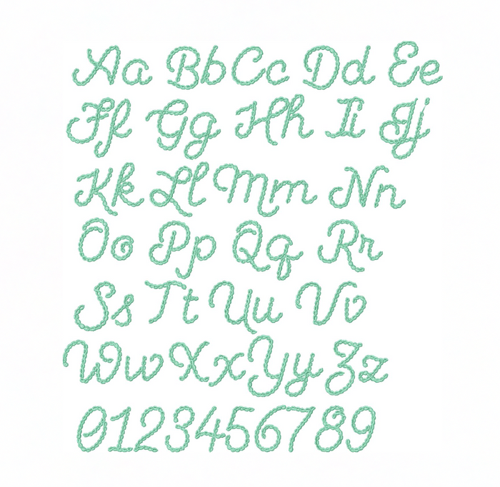 Ginny Chain Satin Embroidery Font 4x4