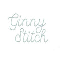 Ginny Script Satin Hand Stitch Monogram Font for Embroidery