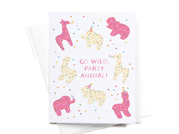 Go Wild Party Animal Frosted Cookies Greeting Card - Onderkast Studio