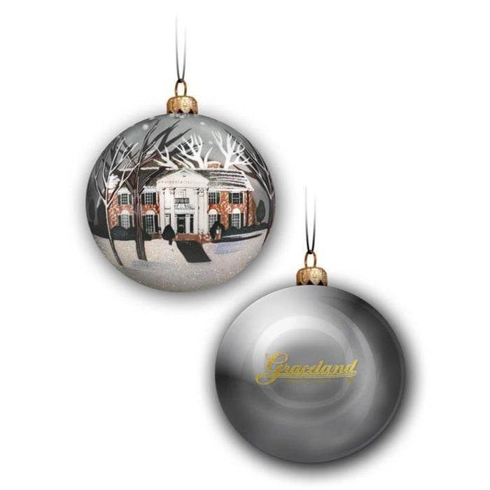 Graceland at Christmas Silver Round Ornament
