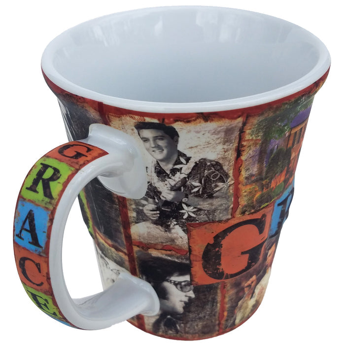 Graceland Elvis Rustic Embossed Coffee Mug
