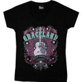 Graceland Guitar Rhinestone Embellished Women's V-Neck T-Shirt