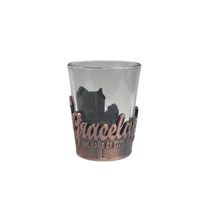 Graceland Shot Glass with Metal Embellished Wrap