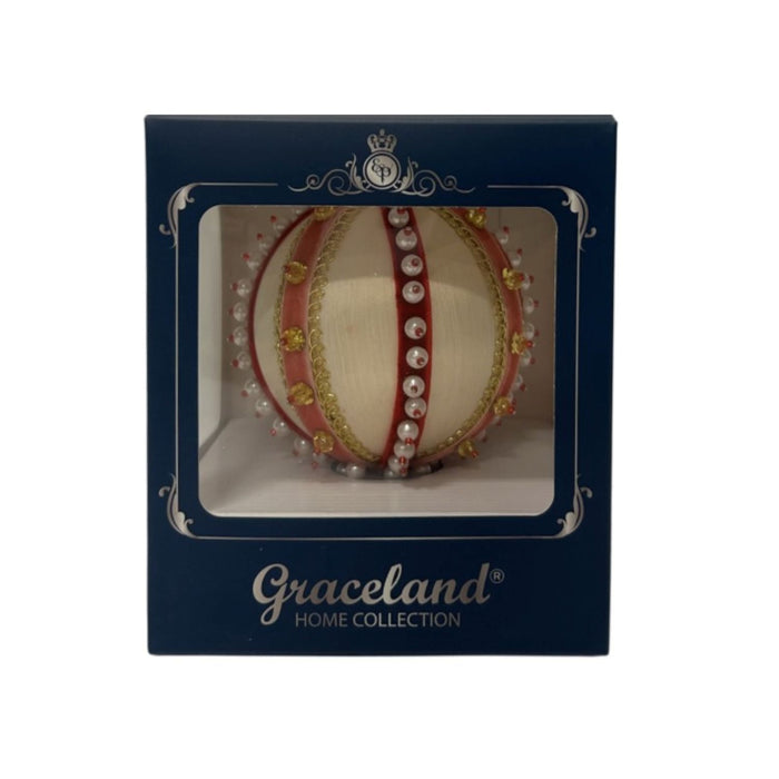 Graceland Vintage Red and Gold Tassel Ornament