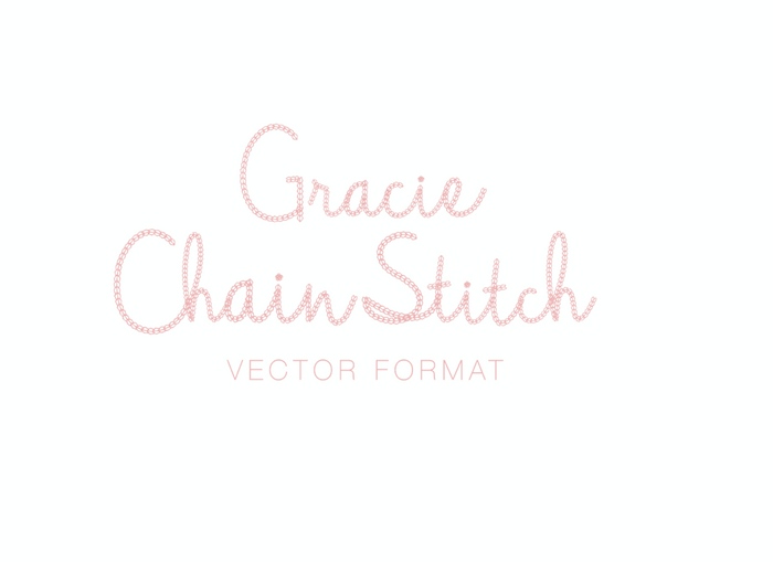 Gracie May Chain PDF PNG SVG & EPS Monogram Font