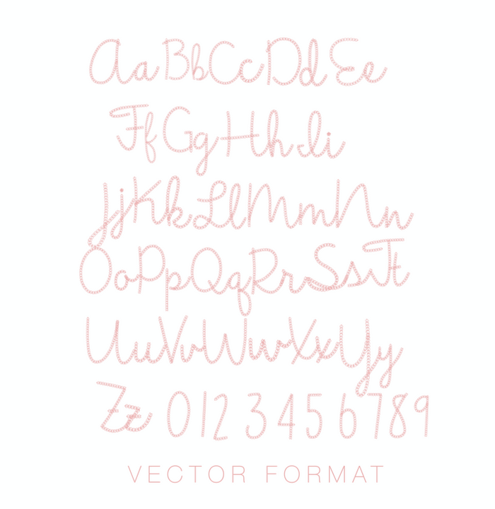 Gracie May Chain PDF PNG SVG & EPS Monogram Font