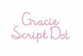 Gracie May Satin Dot Embroidery Font Package for crafting
