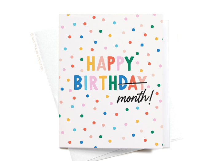 Happy Birth-month Letterpress Greeting Card - Onderkast Studio