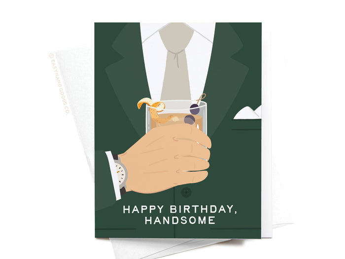 Happy Birthday Handsome Greeting Card - Onderkast Studio