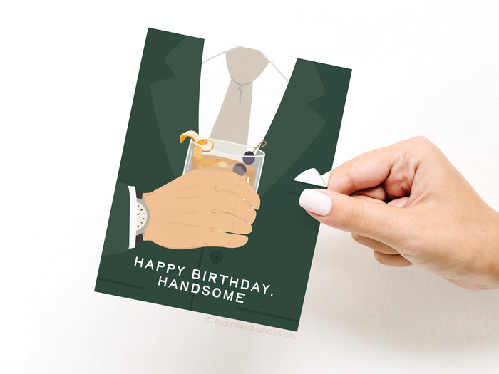 Happy Birthday Handsome Greeting Card - Onderkast Studio