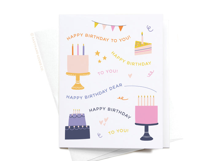 Happy Birthday Song Greeting Card - Onderkast Studio