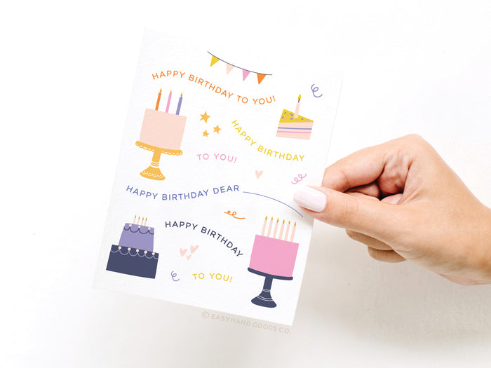 Happy Birthday Song Greeting Card - Onderkast Studio