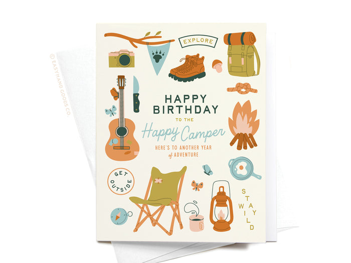 Happy Birthday to the Happy Camper Greeting Card
