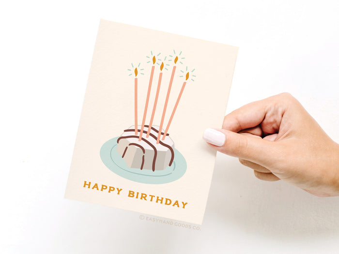 Happy Birthday Zebra Cake Greeting Card