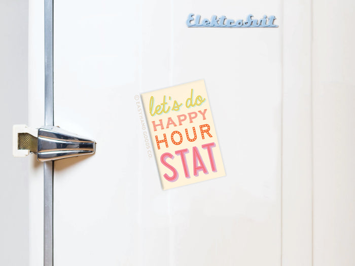 Happy Hour Stat Refrigerator Magnet