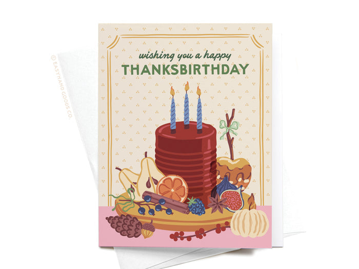 Happy Thanksbirthday Greeting Card