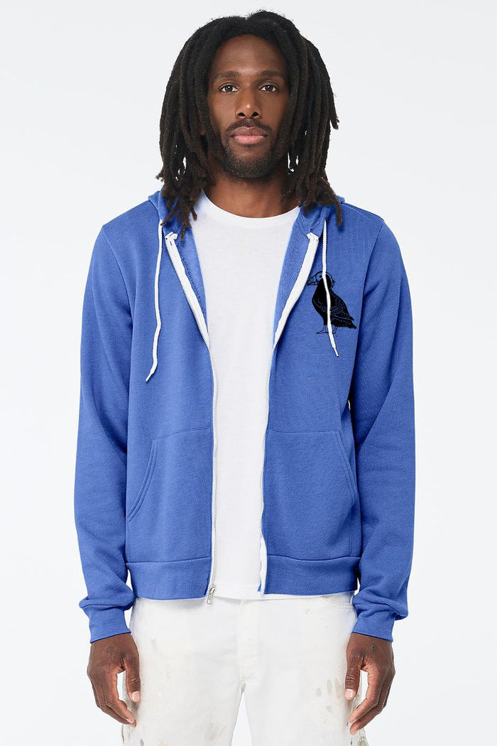 Haystack Humpback Ultra Soft Zip Up Hoodie - Unisex Heather True Royal