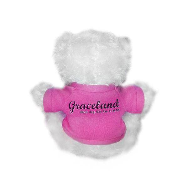 Heart Elvis Presley White Bear with Pink T-Shirt back
