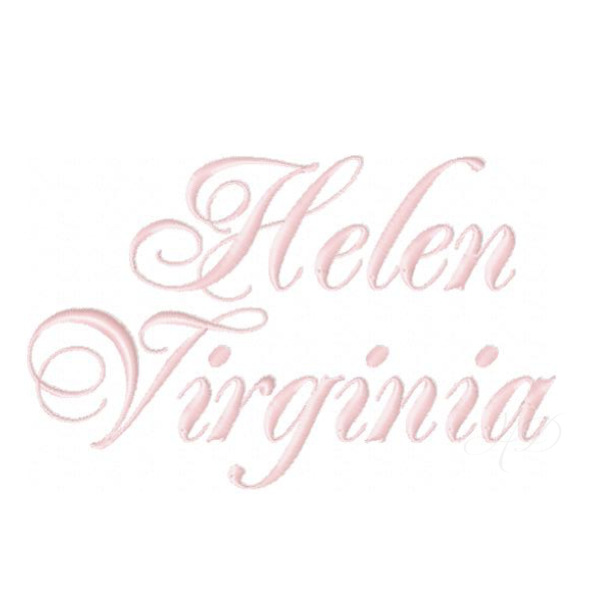 Helen Virginia Embroidery Font Collection for monogramming