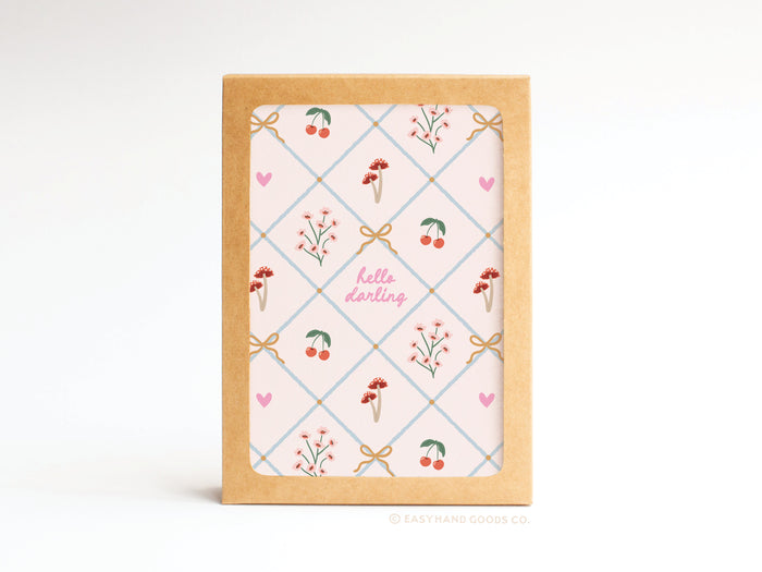 Hello Darling Coquette Folded Greeting Note Set