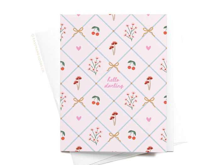 Hello Darling Coquette Greeting Card