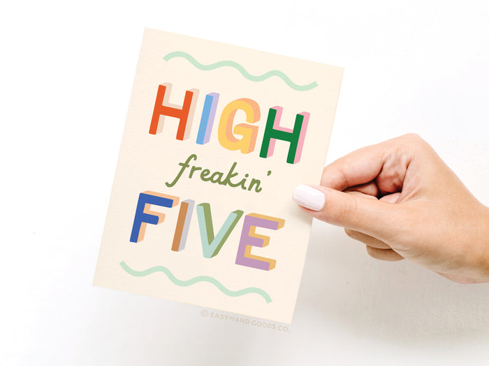 High Freakin’ Five Greeting Card - Onderkast Studio