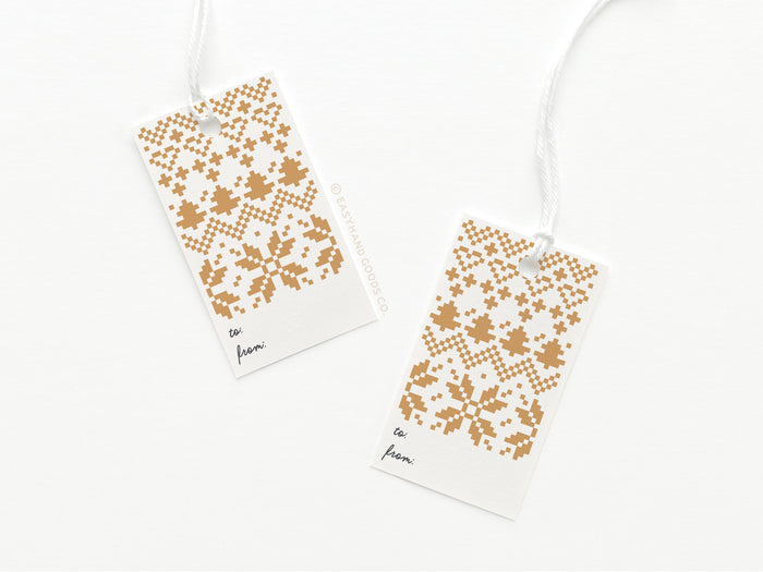 Holiday Cross Stitch Gift Tags