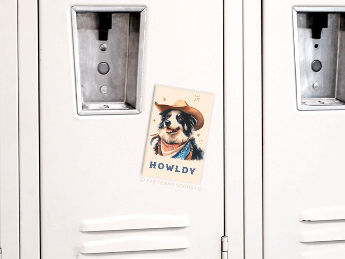 Howldy Cowboy Dog Refrigerator Magnet