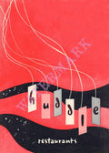 Huddle Restaurants, Indiana 1960s – Vintage Restaurant Menu Art - cover