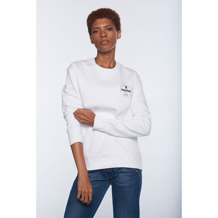 Impulse White Crewneck