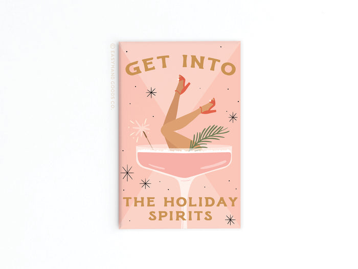 Into the Holiday Spirits Martini Girl Refrigerator Magnet