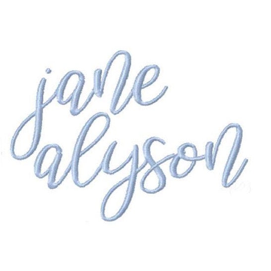 Jane Alyson Modern Bouncey Embroidery Font Package