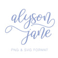 Jane Alyson Monogram PDF PNG EPS & SVG Monogram Font