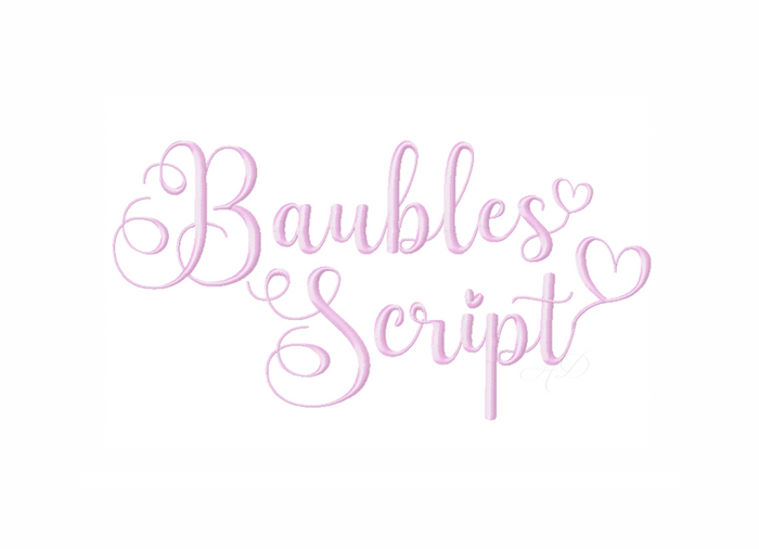 4x4 Small Baubles Embroidery Font Package for unique designs