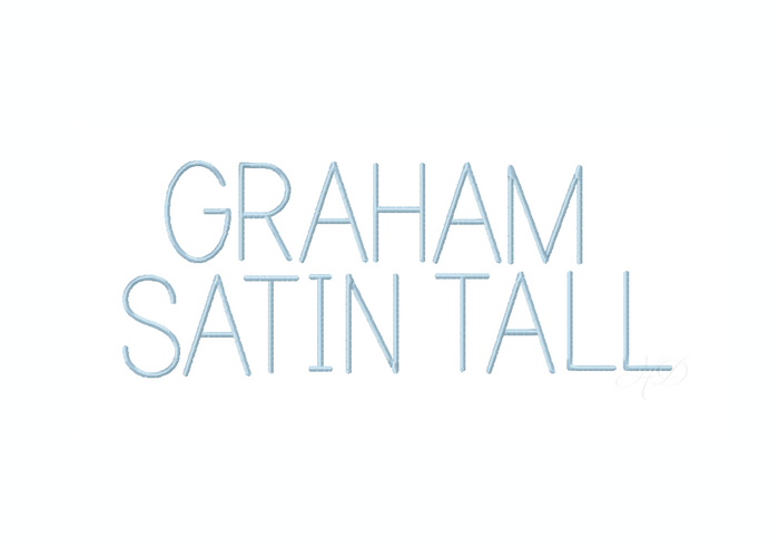Large Graham Satin Embroidery Font Package for crafting