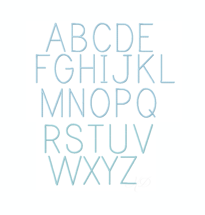 Large Graham Satin Embroidery Font Package