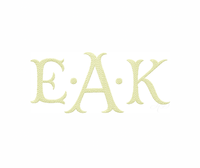 Large Hoop Ashley FILL Embroidery Font for crafting and monogramming