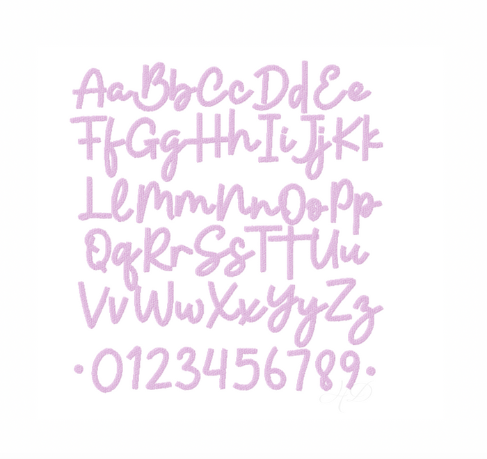 Large Mollie Rose Embroidery Font Package