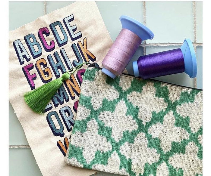 Layne Fill Shadow Type Embroidery Font