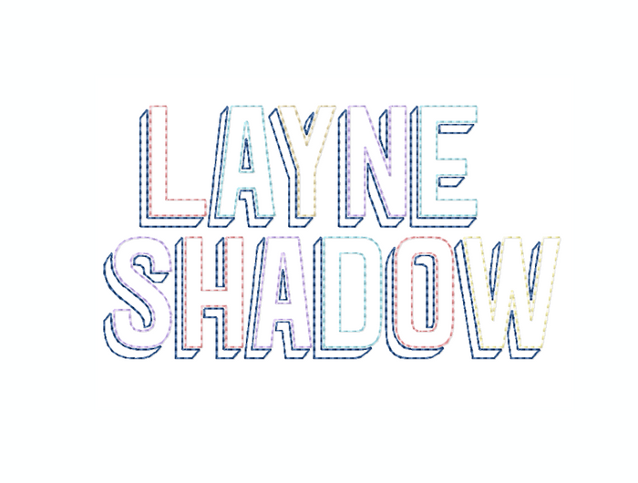 Layne Raw Hand Stitch Embroidery Font Package for unique designs