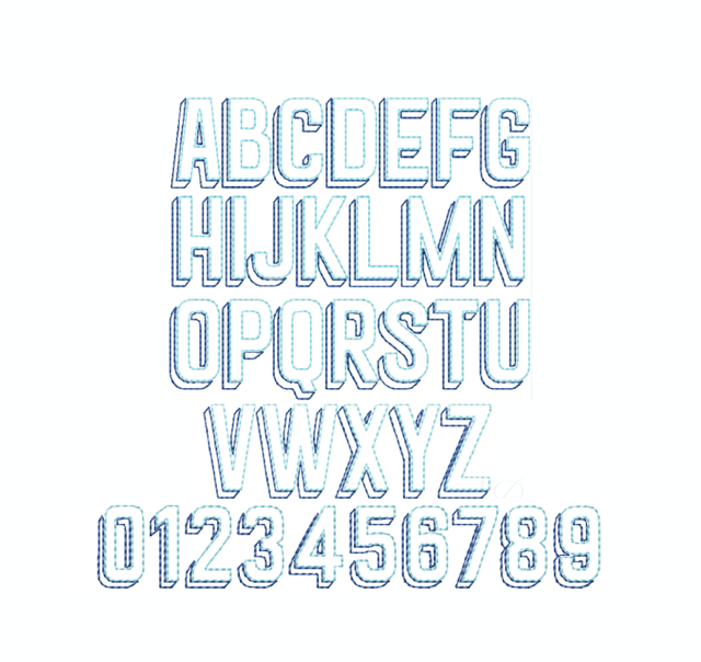 Layne Raw Hand Stitch Embroidery Font Package